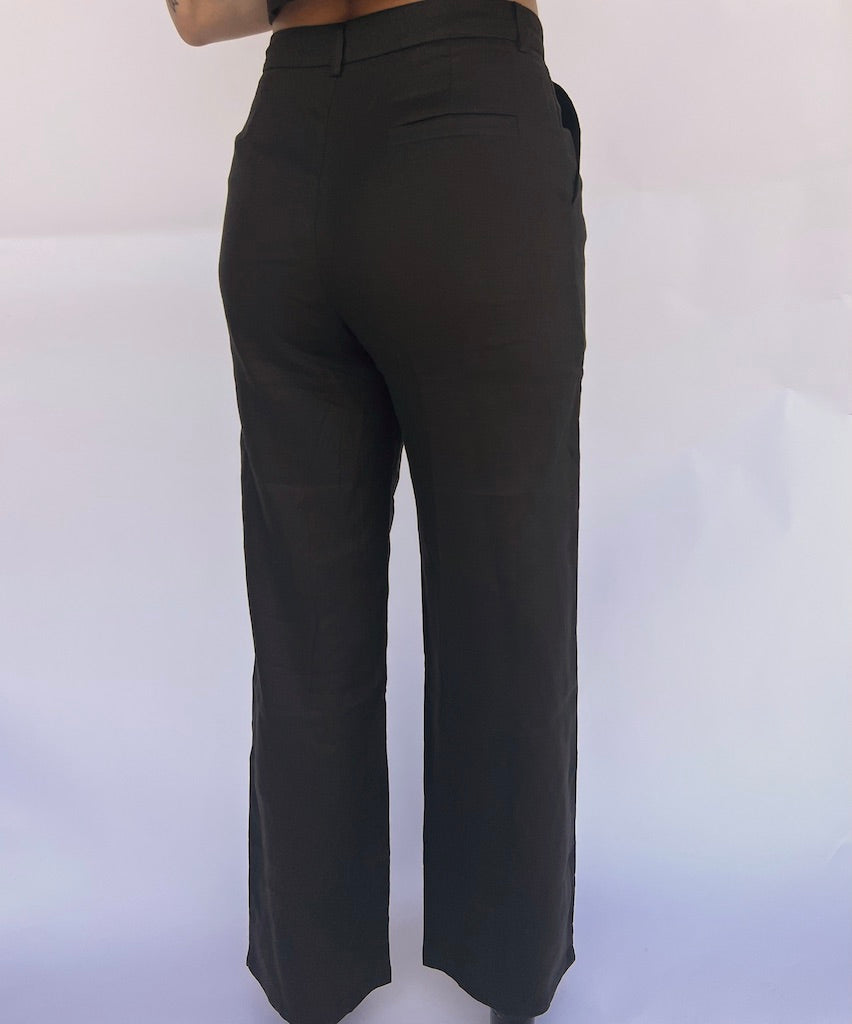 Black Linen Trousers