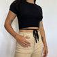 Black Multi-Wrap Top