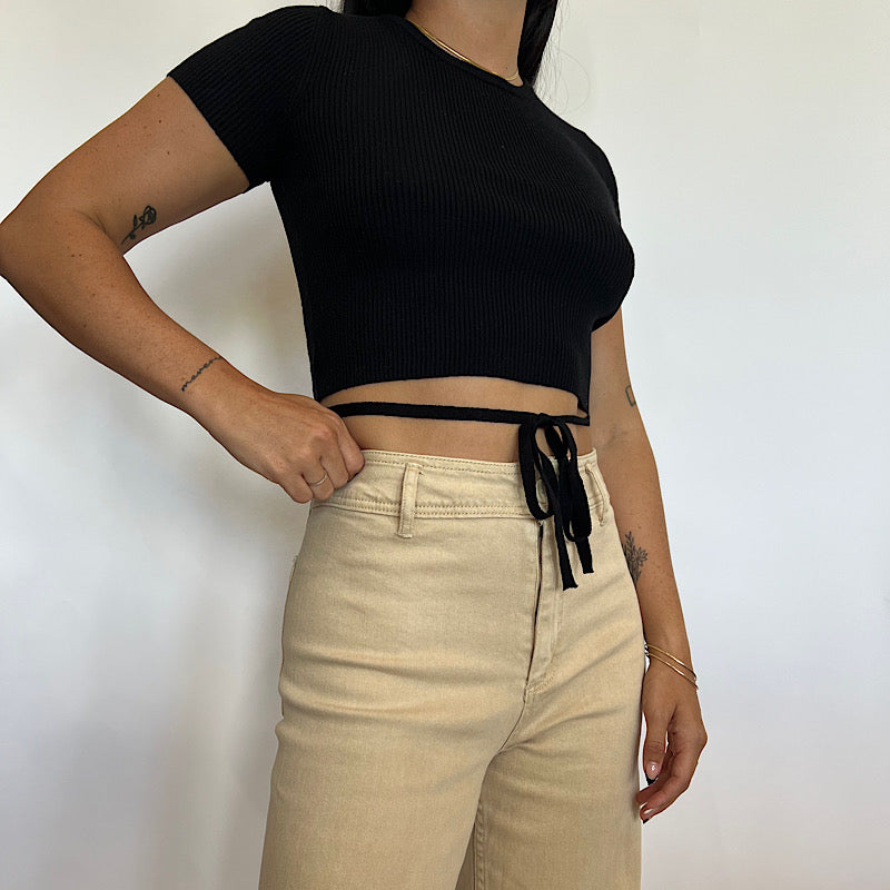 Black Multi-Wrap Top