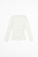 White Long Sleeved Ruched Top